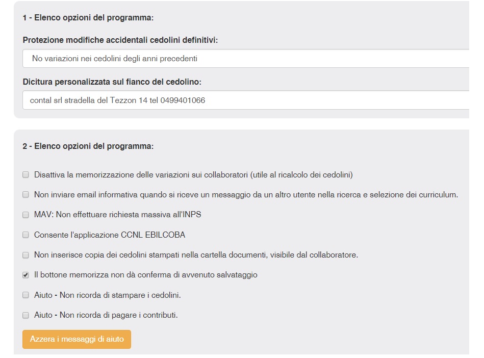 configurazioni webcolf